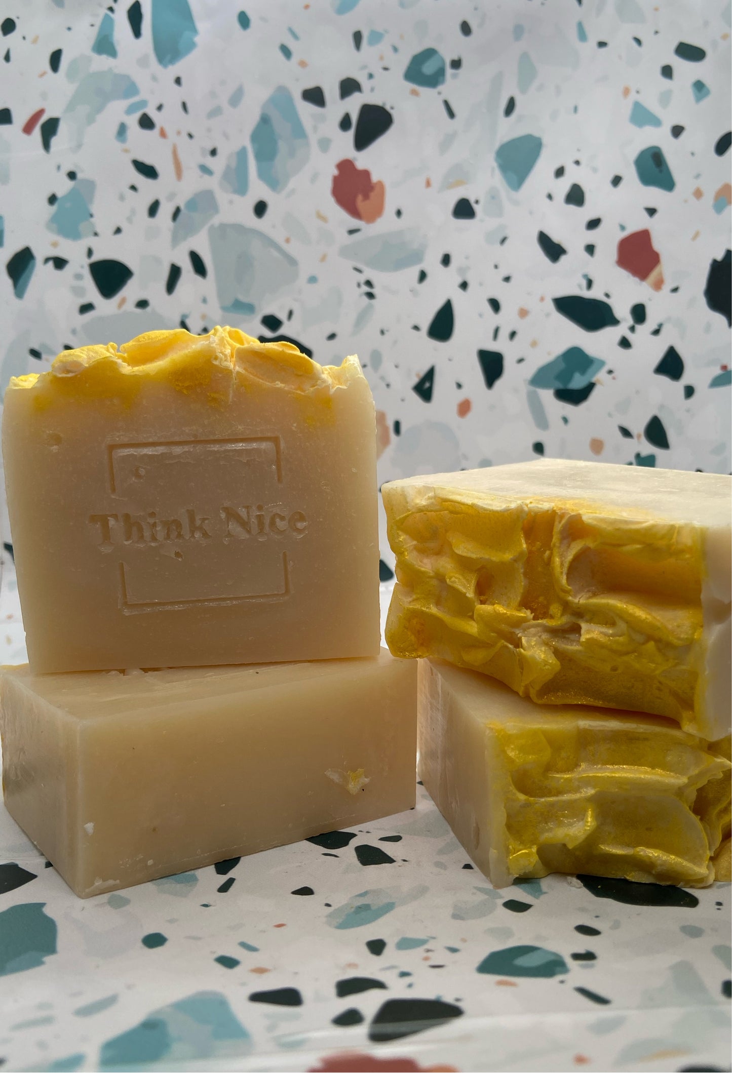 1- Think Nice: “Sun Soaked” White Tea and Ginger CP Soap