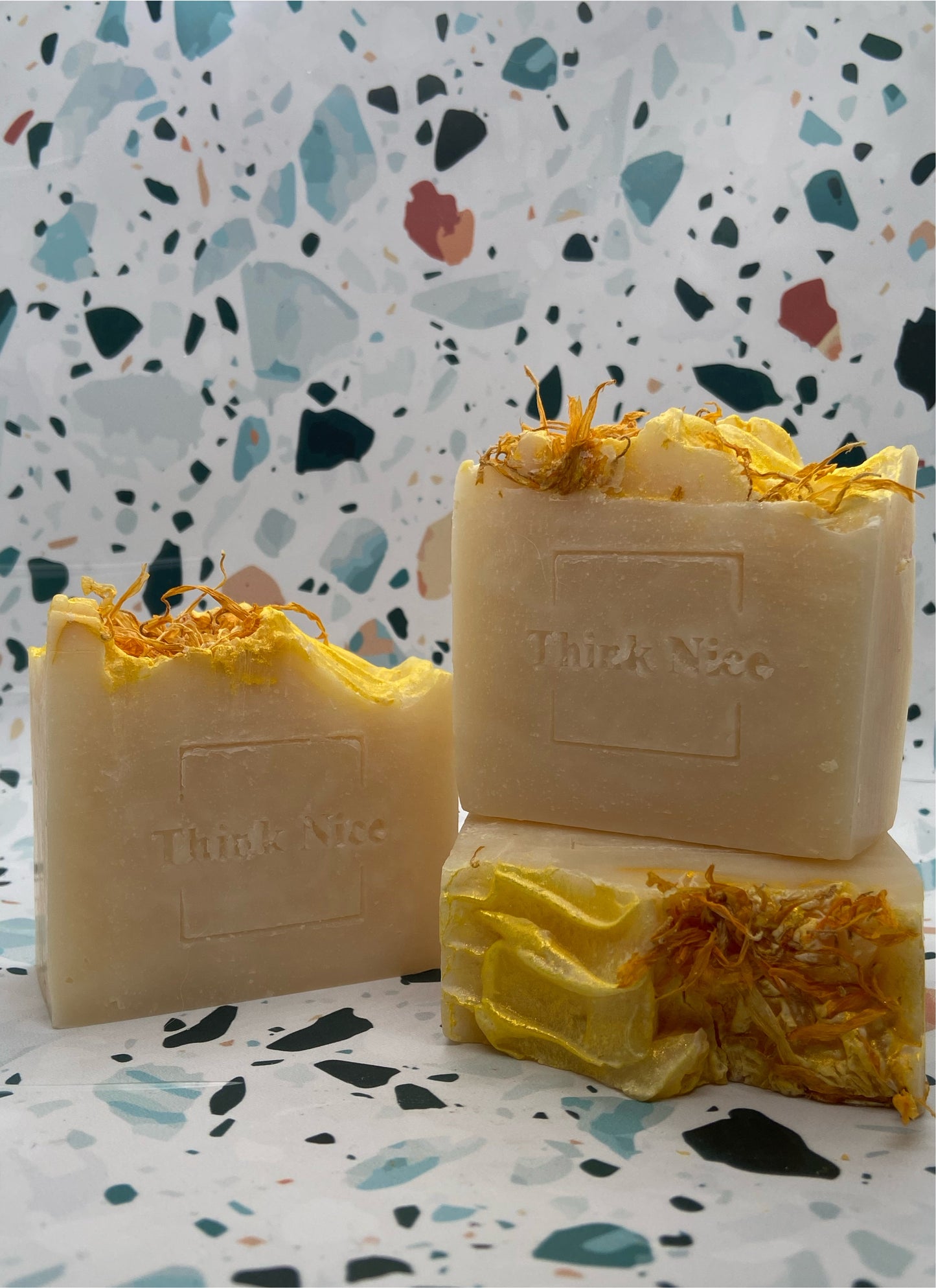 1- Think Nice: “Sun Soaked” White Tea and Ginger CP Soap