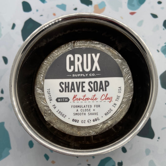 Crux: Shave soap and stainless steel bowl