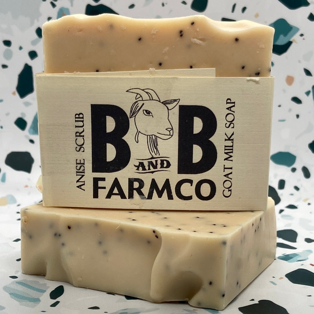 B&B Farm: Anise Scrub Goat Milk Soap